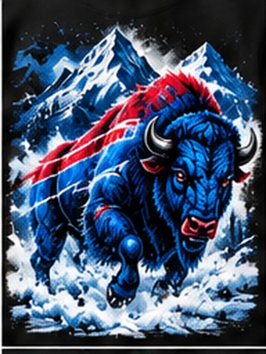 Buffalo graphic tee, folded