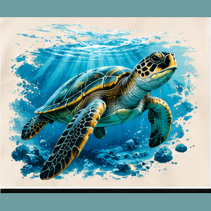 Sea Turtle graphic tee, folded
