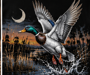 Mallard Landing graphic tee, folded