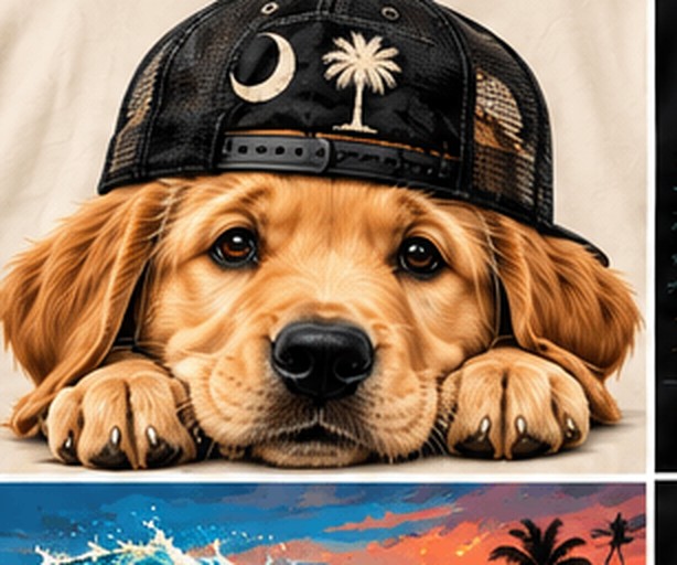 Cap Pup graphic tee, folded