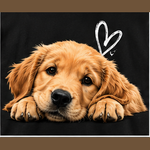 Puppy Love graphic tee, folded
