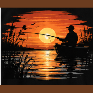 Gone Fishing graphic tee, folded