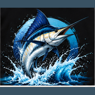 Marlin graphic tee, folded