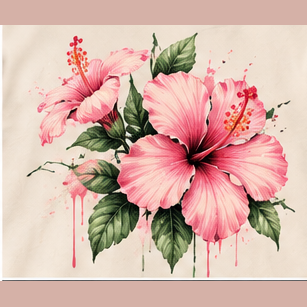 Hibiscus graphic tee, folded