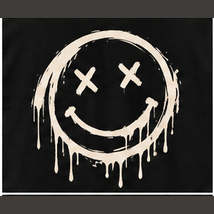 Smiley graphic tee, folded