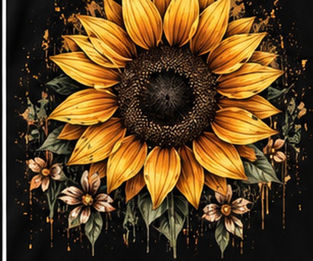 Sunflower graphic tee, folded