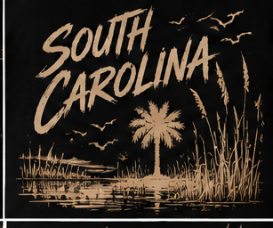 South Carolina graphic tee, folded